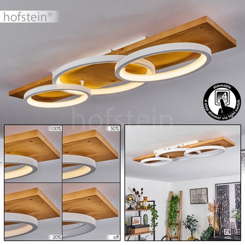 Led holz weiß dimmbare decken - holz/weiß,
